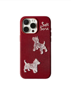Red & Purple Puppy Phone Case