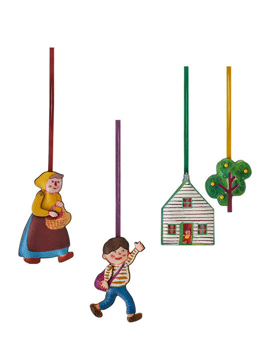 Magic Puppet Town Double-Sided 3D Leather Pendant