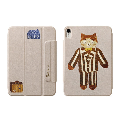 Fabric iPad Case with MagSafe - Adorable Animal Pals Design by x chunmei