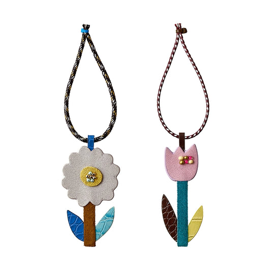 A Pocket-Sized Garden - Sweet 3D Floral Patchwork Leather Charm