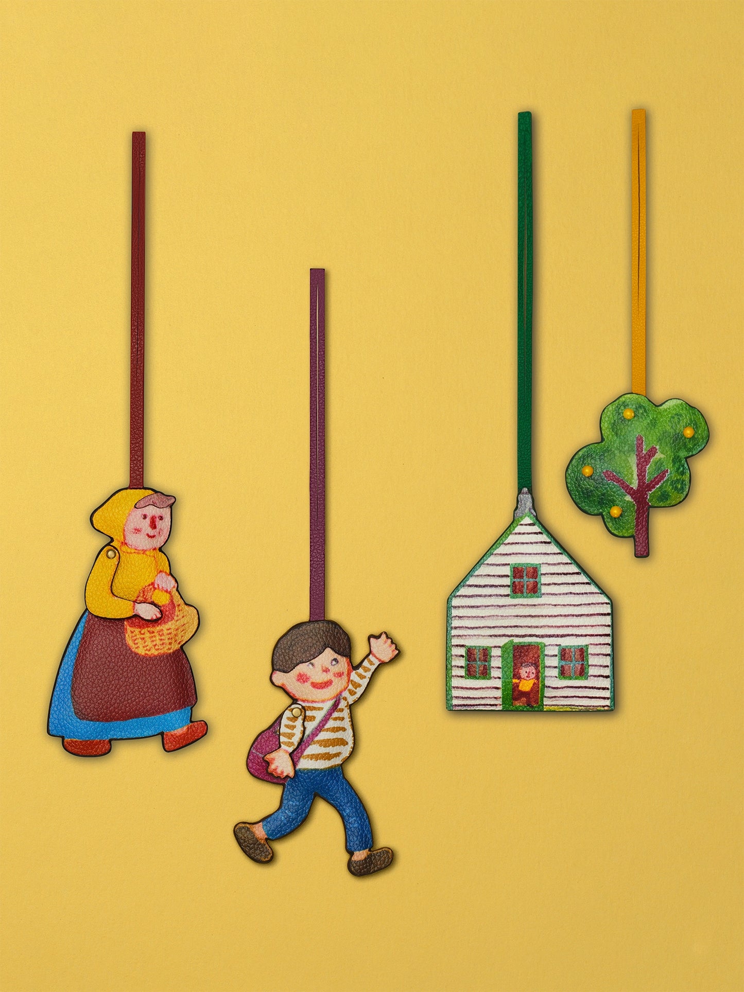 Magic Puppet Town Double-Sided 3D Leather Pendant