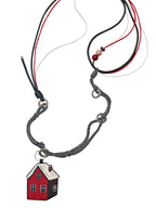 The Puppy & Red House Phone Strap