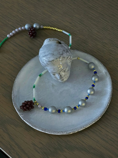 Sorbet Grape Beaded Necklace