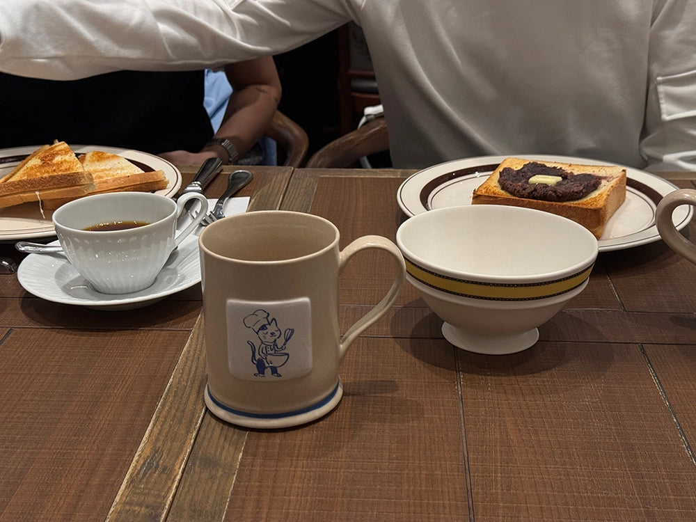 A Cupful of Joy - Hand-Painted Kitty Chef Ceramic Mug by SoftServe