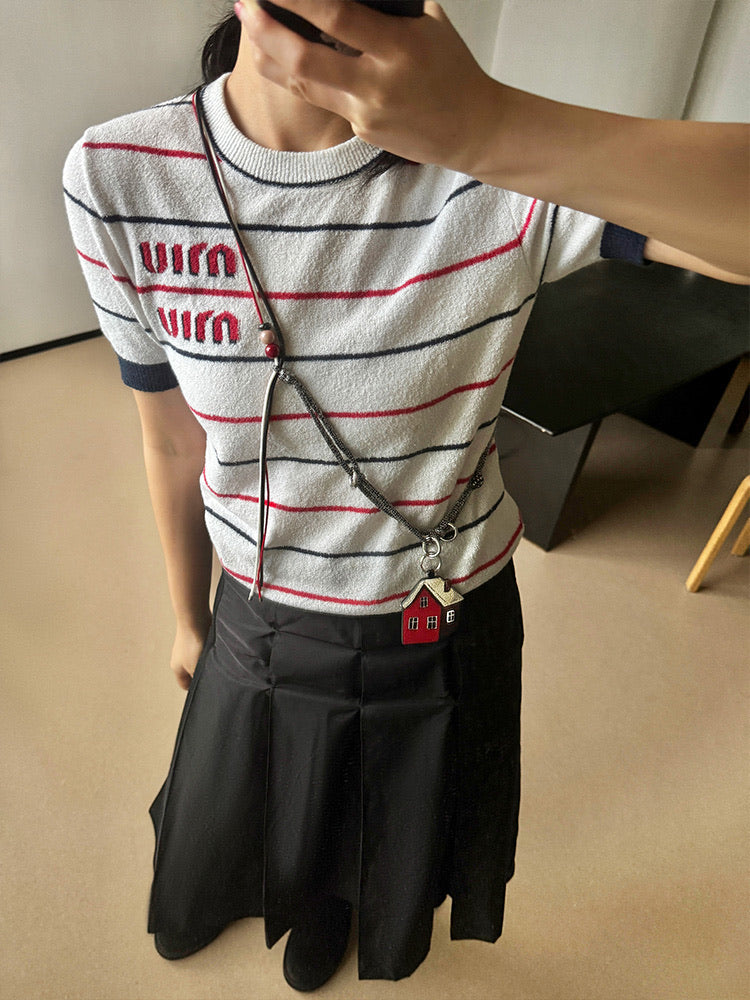 The Puppy & Red House Phone Strap