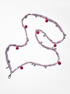The Berry&Silver Color Dots Twists Phone Strap