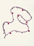 The Berry&Silver Color Dots Twists Phone Strap