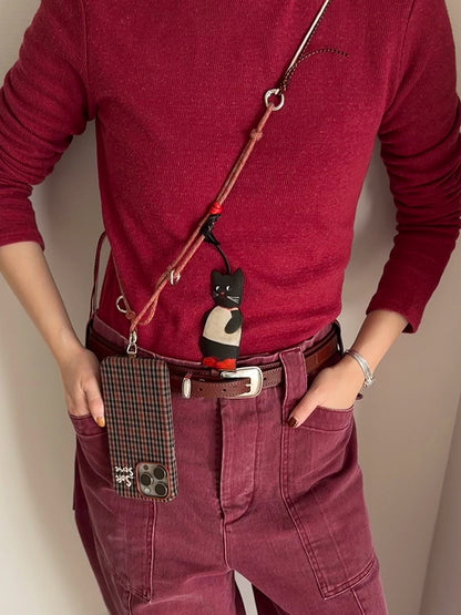 The Little Black Cat Adjustable Long Phone Strap