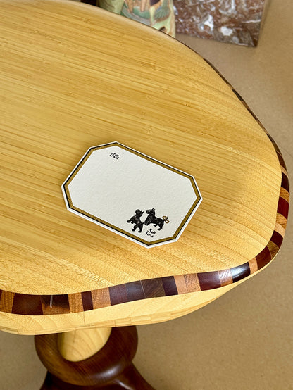 Gold-Embossed Puppy Greeting Card