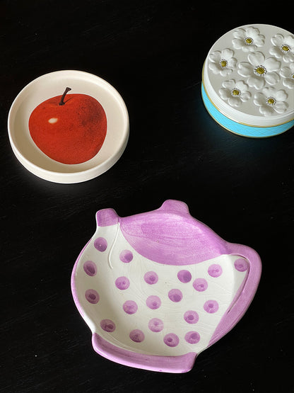 Red Apple Ceramic Small Plate