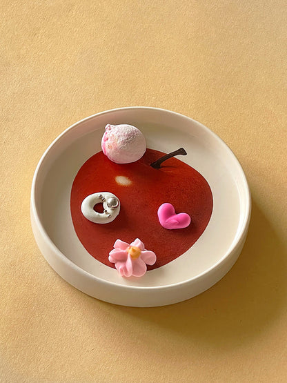 Red Apple Ceramic Small Plate