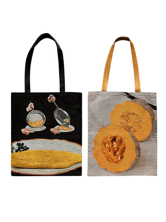 Halved Pumpkin Tote Bag
