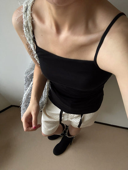 Sorbet Delicious Waffle Shiny Drawstring Mesh Tote Bag