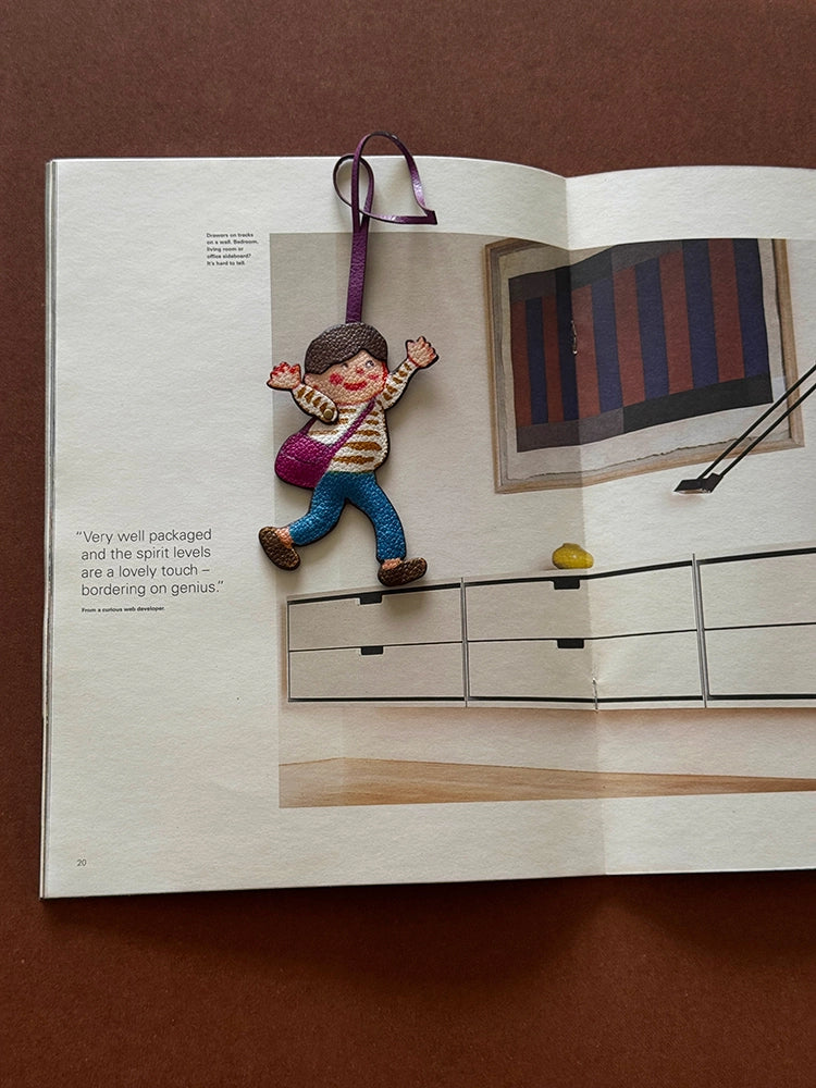 Magic Puppet Town Double-Sided 3D Leather Pendant