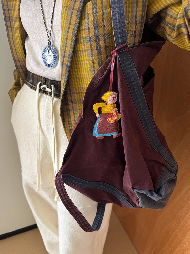 Magic Puppet Town Double-Sided 3D Leather Pendant