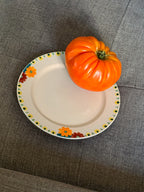 Hand-Painted Ceramic Plate - Charming Floral Art for Display & Serve