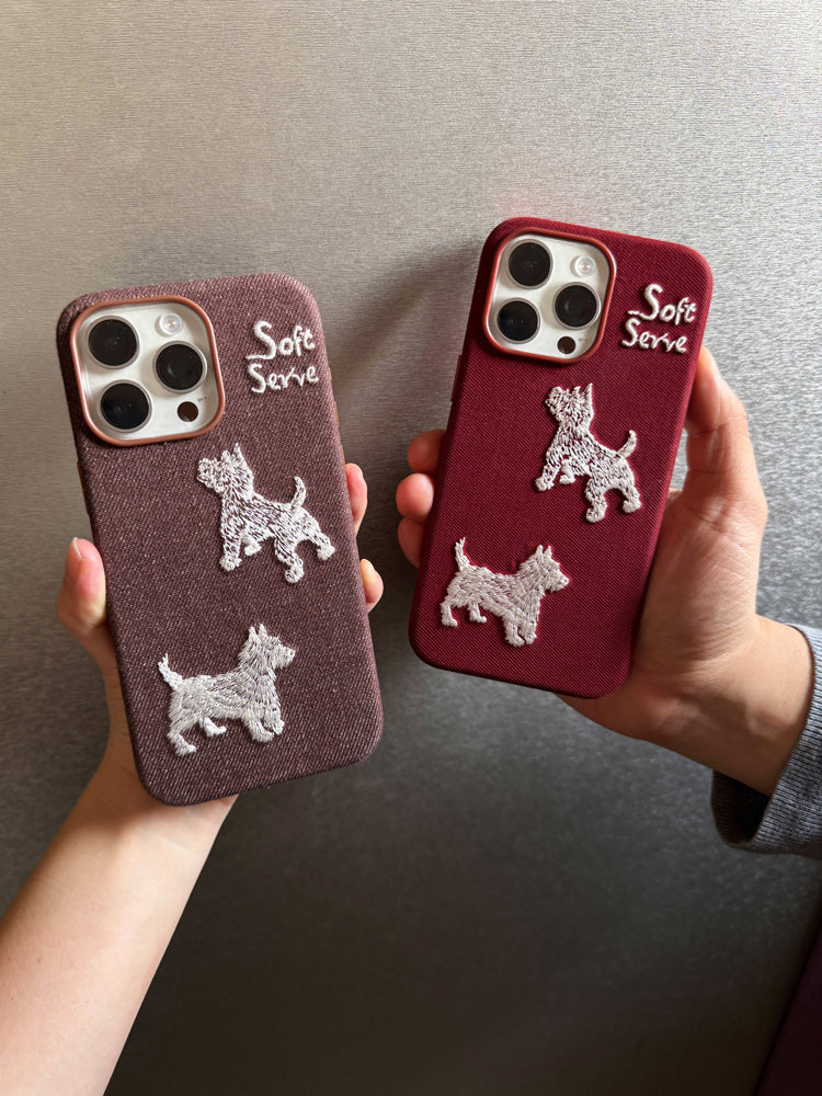 Red & Purple Puppy Phone Case