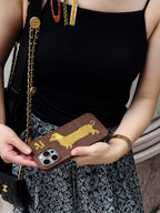 Your Everyday Sweetheart - Chocolate Puppy Cross-Stitch Fabric Phone Case