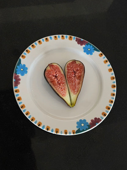 Hand-Painted Ceramic Plate - Charming Floral Art for Display & Serve