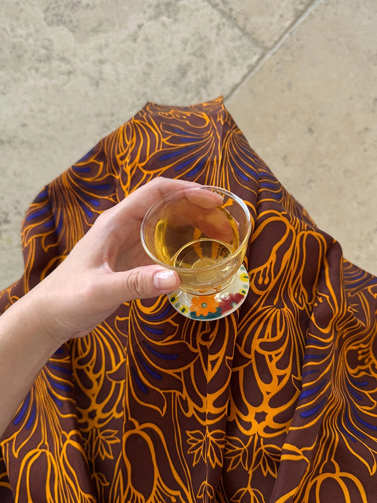 Hand-Painted Ceramic Sake Cup – Charming Floral Design for Your Drink Ritual