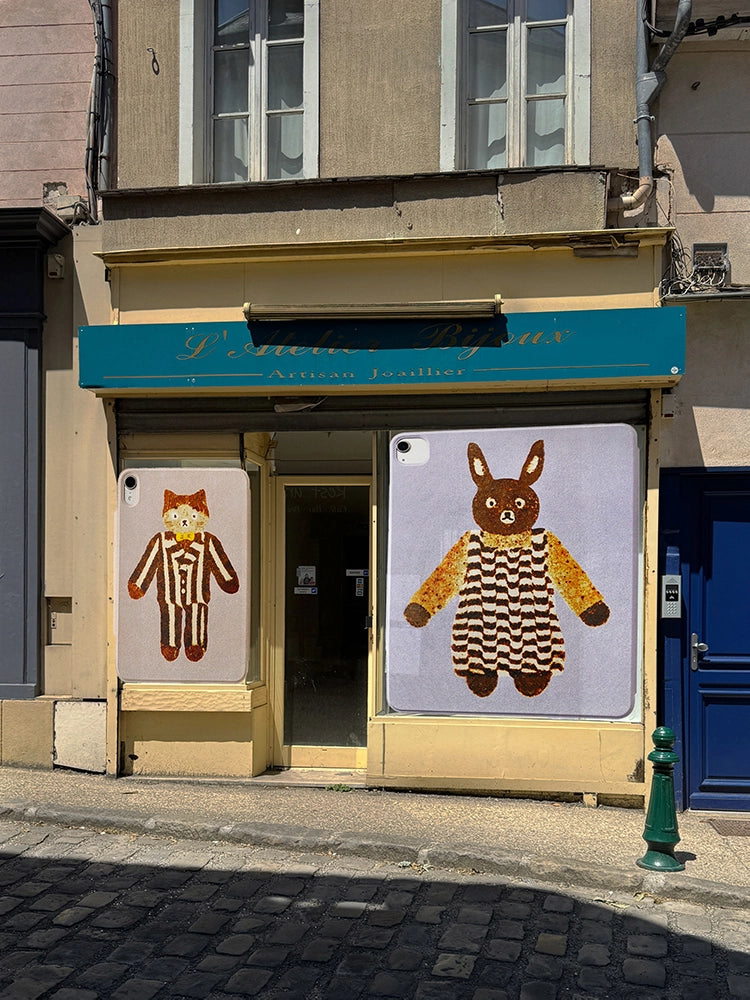 Fabric iPad Case with MagSafe - Adorable Animal Pals Design by x chunmei