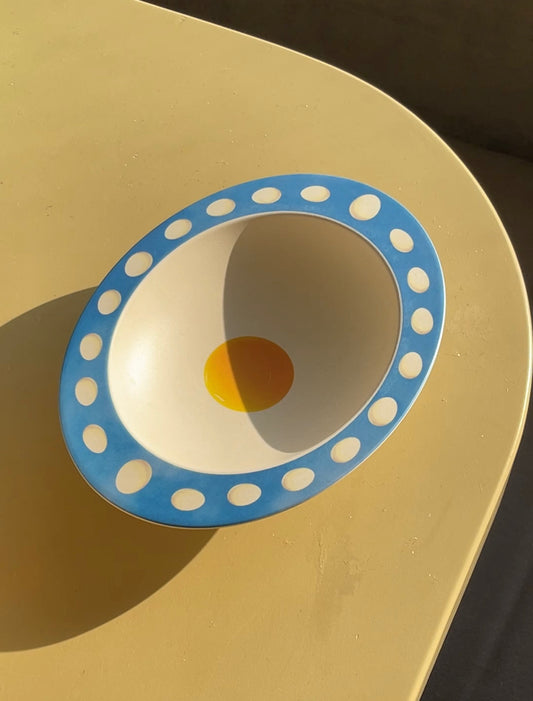 Oval Egg Bamboo Fiber Egg Bowl