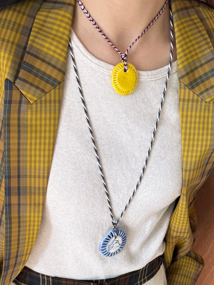 Ceramic Photo Frame Necklace
