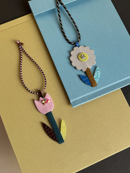 A Pocket-Sized Garden - Sweet 3D Floral Patchwork Leather Charm