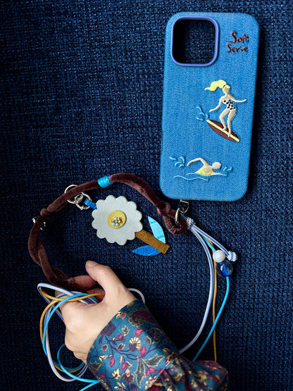 The “Patchwork Posy” Strap – Handcrafted & Adjustable Phone Strap