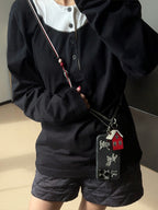 The Puppy & Red House Phone Strap