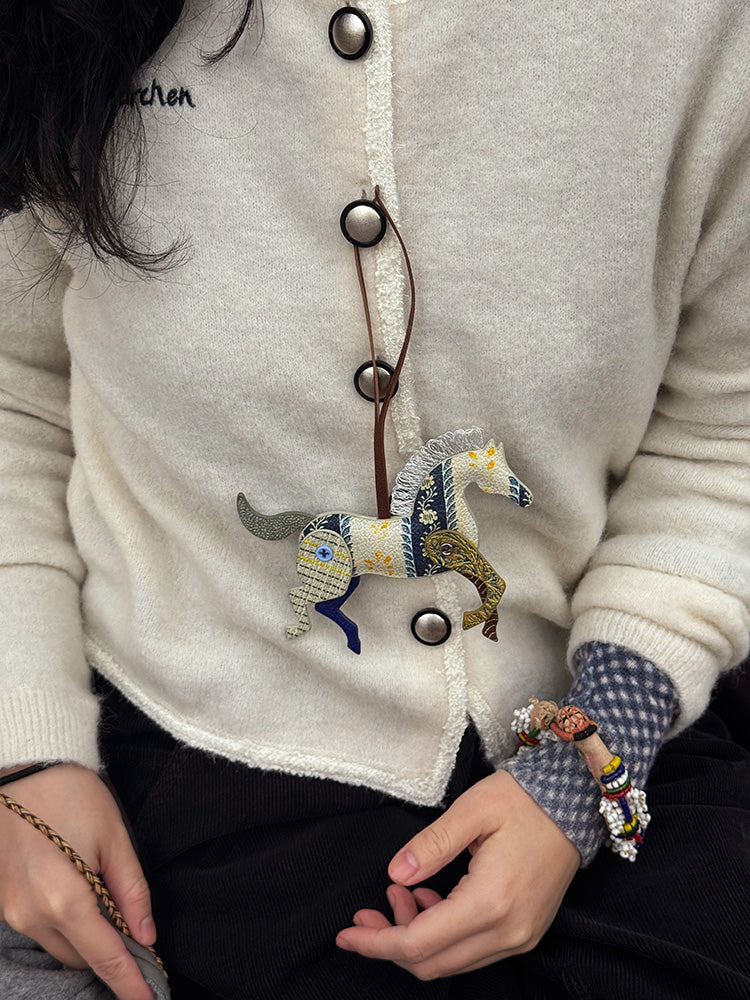 Puppet Theatre Pony – Handmade Leather Keychain Charm