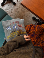 Embroidered Canvas Tote Bag - Featuring a Whimsical Gold Cat & Silver Dog