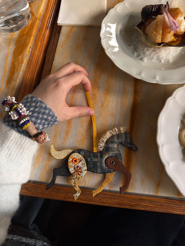 Puppet Theatre Pony – Handmade Leather Keychain Charm