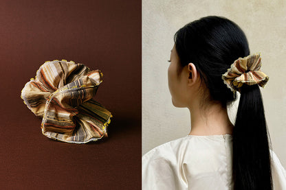 Sorbet Wavy Hemline Hairband with Handmade Flowers