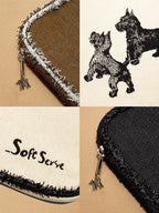 Embroidered Puppy Laptop Bag