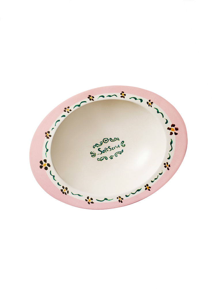 Vintage Floral Bamboo Fiber Bowl