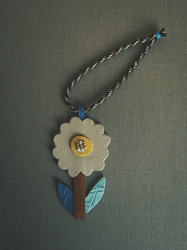 A Pocket-Sized Garden - Sweet 3D Floral Patchwork Leather Charm