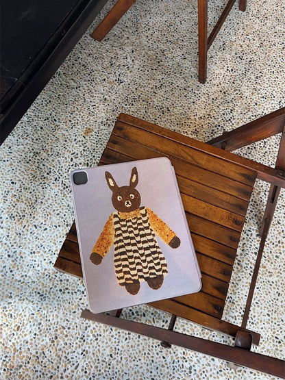 Fabric iPad Case with MagSafe - Adorable Animal Pals Design by x chunmei