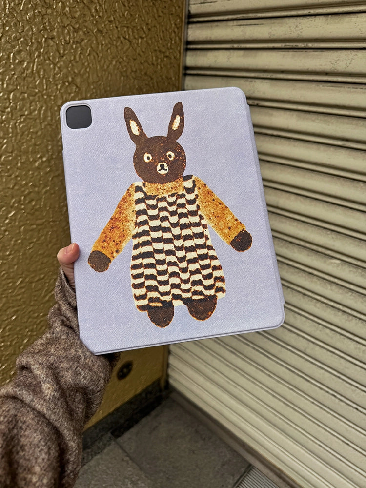 Fabric iPad Case with MagSafe - Adorable Animal Pals Design by x chunmei