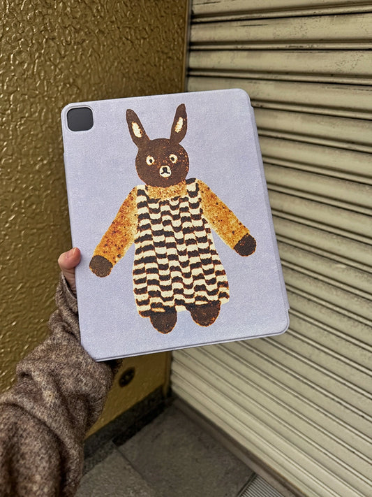 Fabric iPad Case with MagSafe - Adorable Animal Pals Design by x chunmei