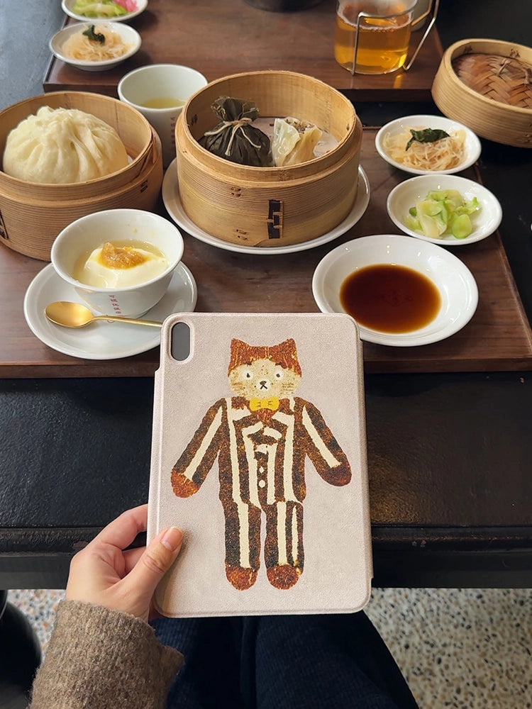 Fabric iPad Case with MagSafe - Adorable Animal Pals Design by x chunmei