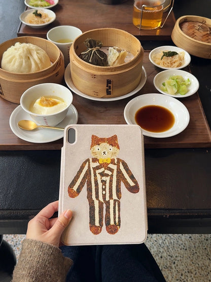 Fabric iPad Case with MagSafe - Adorable Animal Pals Design by x chunmei