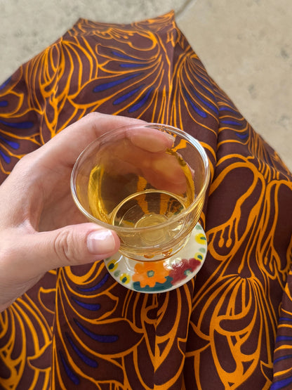 Hand-Painted Ceramic Sake Cup – Charming Floral Design for Your Drink Ritual