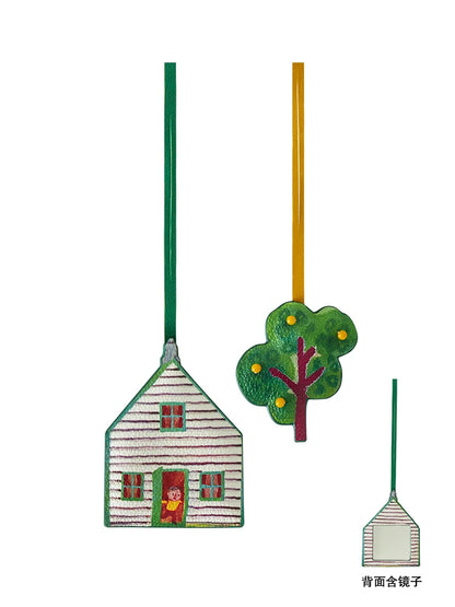 Magic Puppet Town Double-Sided 3D Leather Pendant