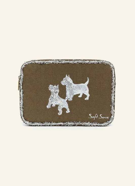 Embroidered Puppy Laptop Bag