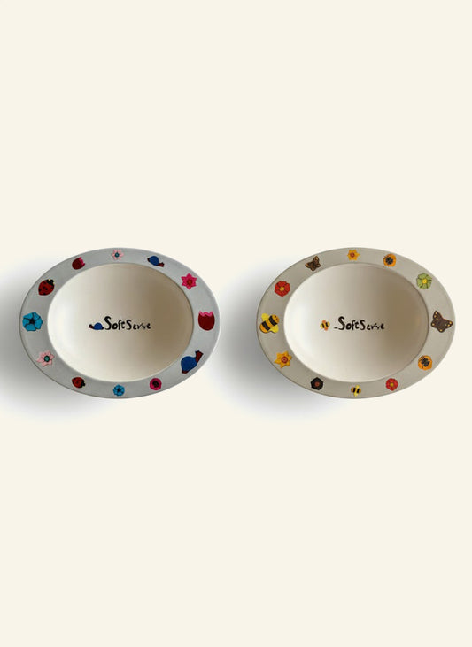 Butterfly and Snail Bamboo Fiber Egg Bowl and Dinnerware