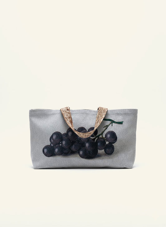 Pear and Grapes Oil Painting Shoulder Bag