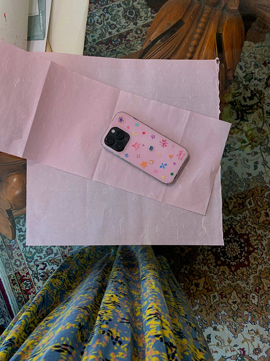 Crayon Stars Phone Case - Whimsical Hand-Drawn Design