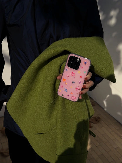 Crayon Stars Phone Case - Whimsical Hand-Drawn Design