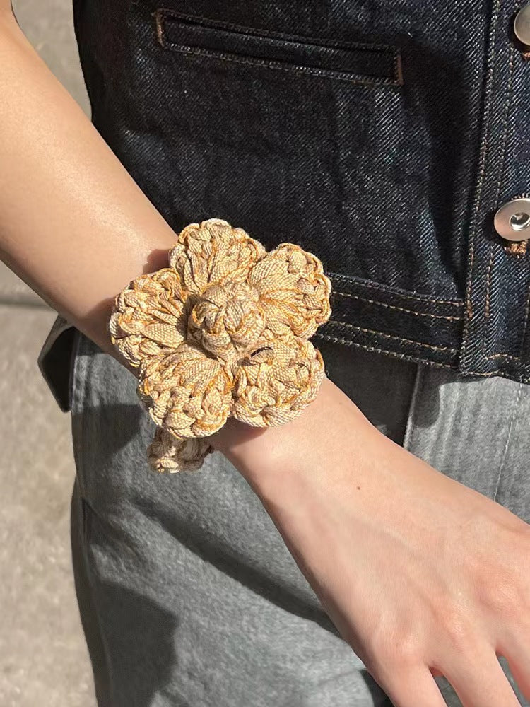 Crochet Flower Hair Ties